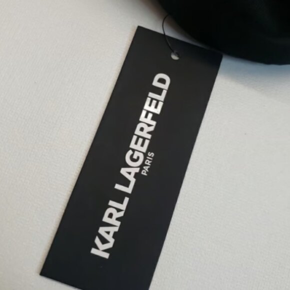 KARL LAGERFELD Women's Cap Paris Adjustable Fitted BLACK BRAND-NEW w/tag - Picture 7 of 13